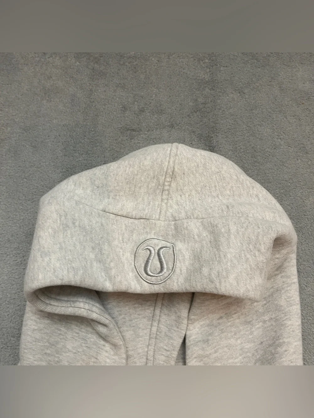 Lululemon Scuba Oversized 1/2 Zip Hoodie Heathered Core Ultra Light Grey M/L